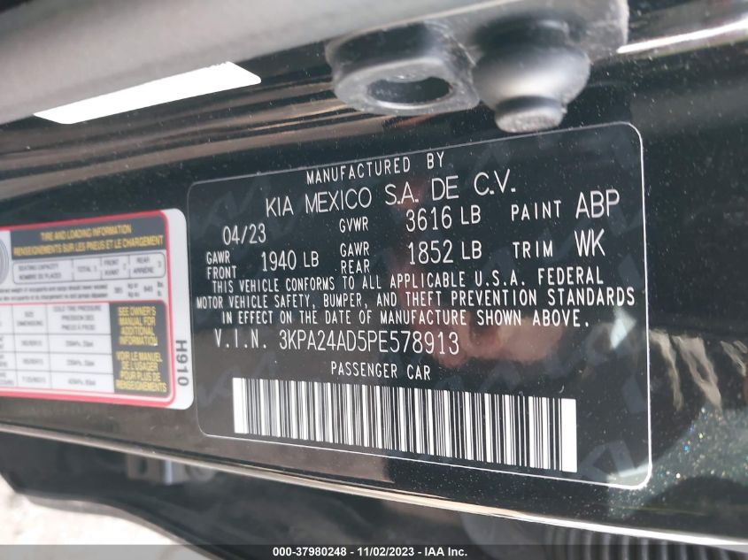 2023 KIA RIO LX/S - 3KPA24AD5PE578913