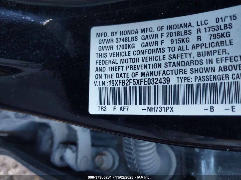 2015 HONDA CIVIC LX - 19XFB2F5XFE032439