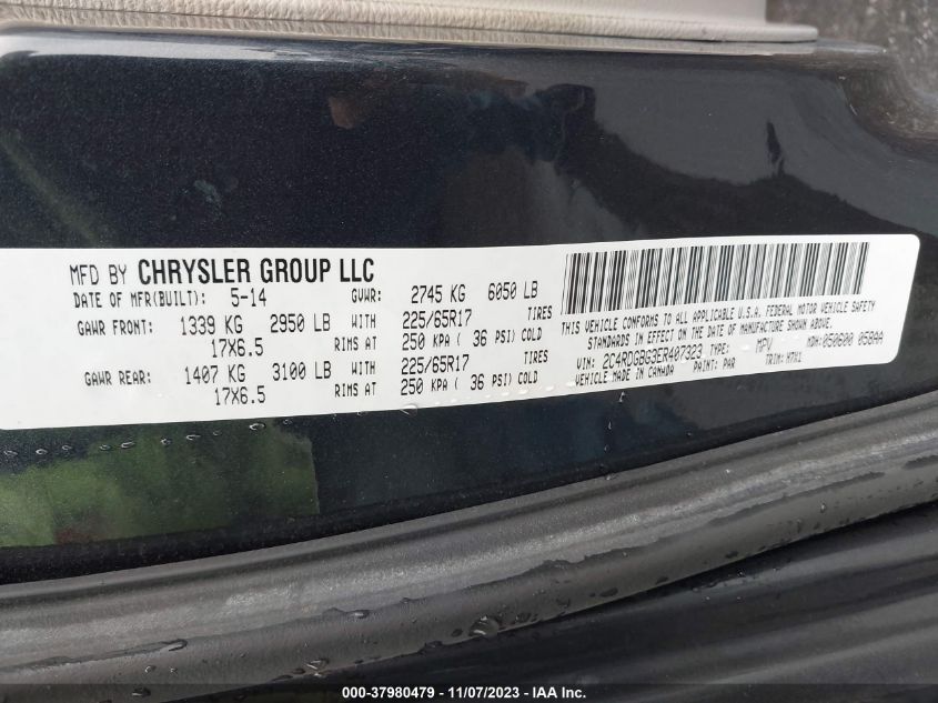 2014 DODGE GRAND CARAVAN AMERICAN VALUE PKG - 2C4RDGBG3ER407323