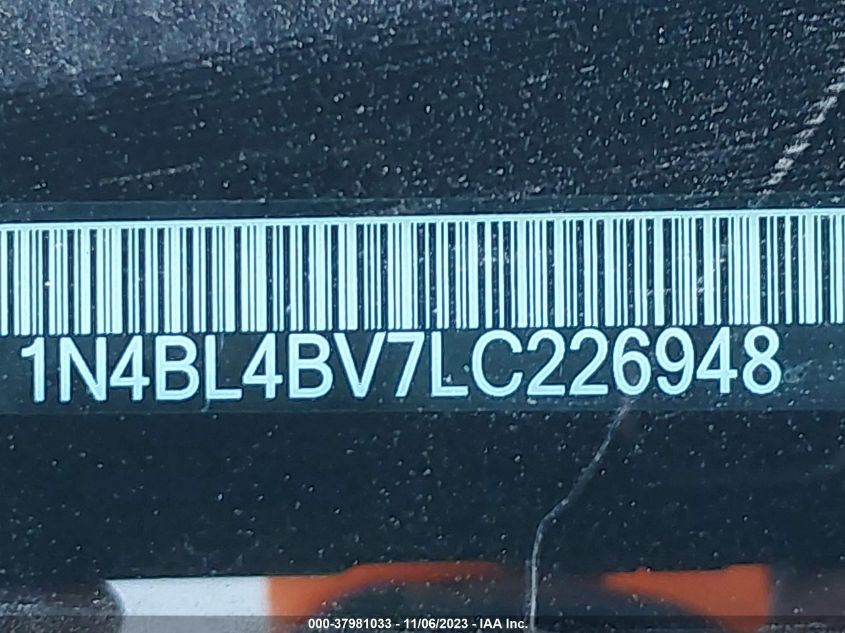 2020 NISSAN ALTIMA S - 1N4BL4BV7LC226948