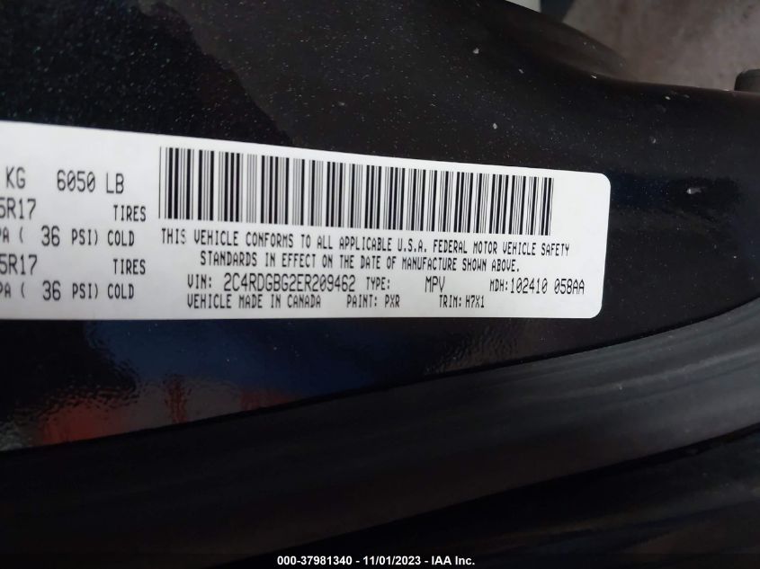 2014 DODGE GRAND CARAVAN AVP/SE - 2C4RDGBG2ER209462