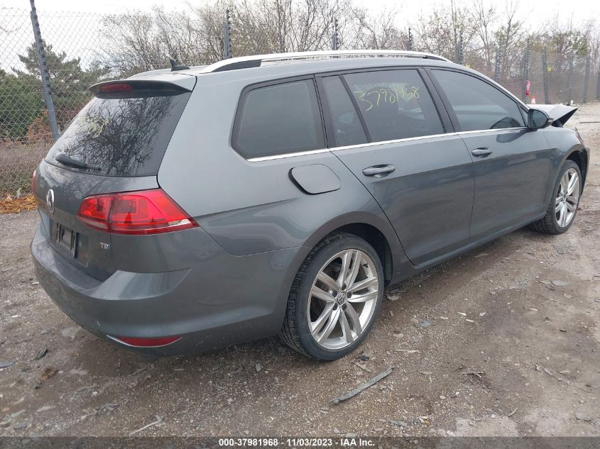 2015 VOLKSWAGEN GOLF SPORTWAGEN TDI SEL 4-DOOR - 3VWCA7AU9FM504084
