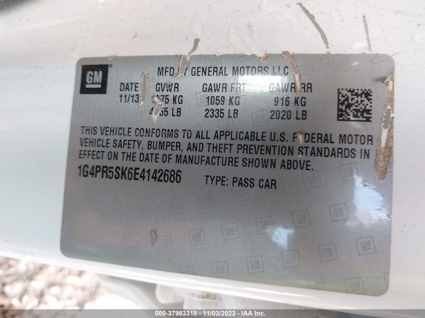 2014 BUICK VERANO CONVENIENCE GROUP - 1G4PR5SK6E4142686