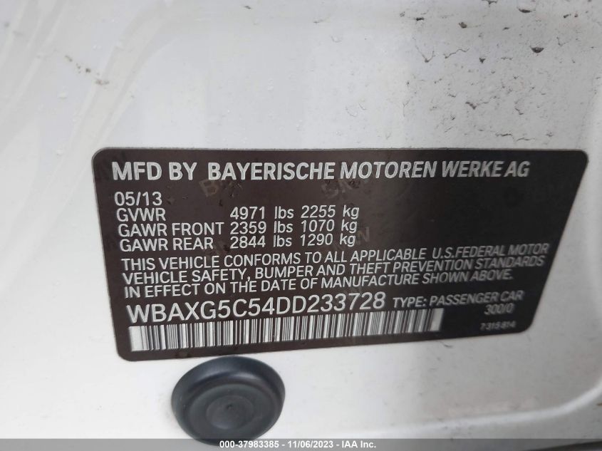 2013 BMW 528I - WBAXG5C54DD233728