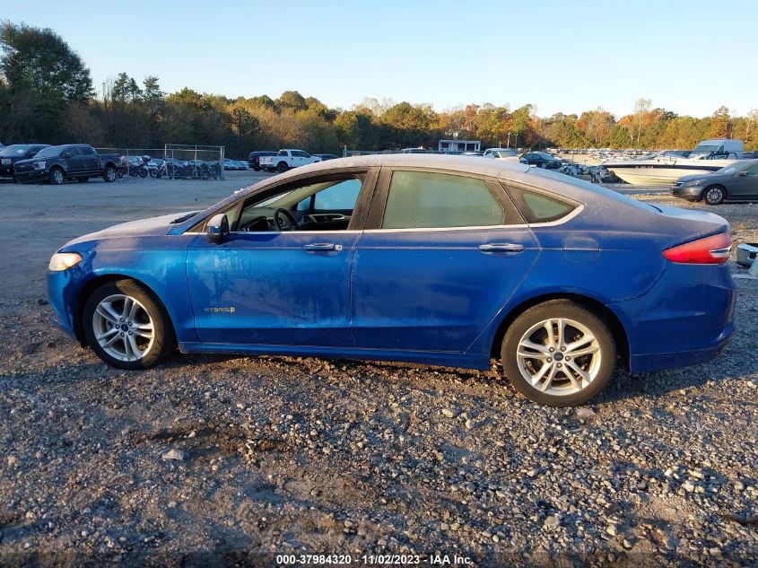VIN 3FA6P0LU1JR128470 2018 FORD FUSION HYBRID SE