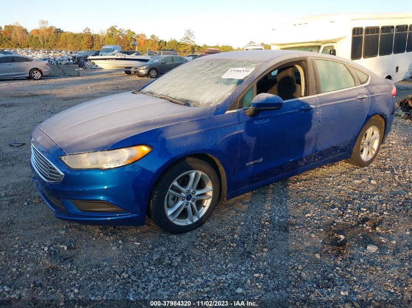 VIN 3FA6P0LU1JR128470 2018 FORD FUSION HYBRID SE