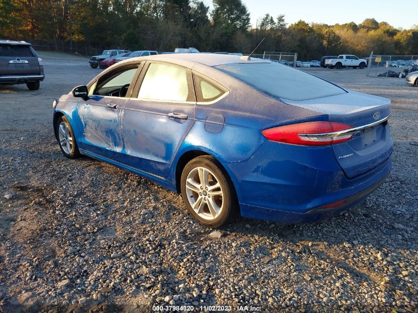 VIN 3FA6P0LU1JR128470 2018 FORD FUSION HYBRID SE