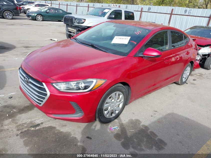 2017 HYUNDAI ELANTRA SE - KMHD74LF9HU421803