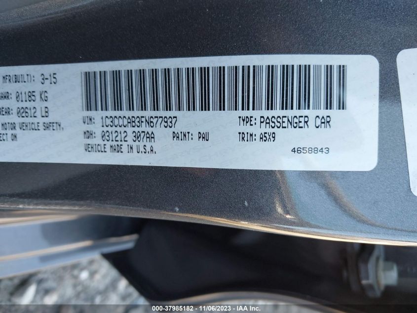 2015 CHRYSLER 200 LIMITED - 1C3CCCAB3FN677937