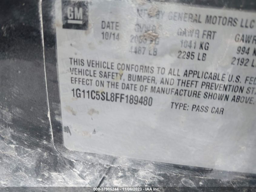2015 CHEVROLET MALIBU 1LT - 1G11C5SL8FF189480
