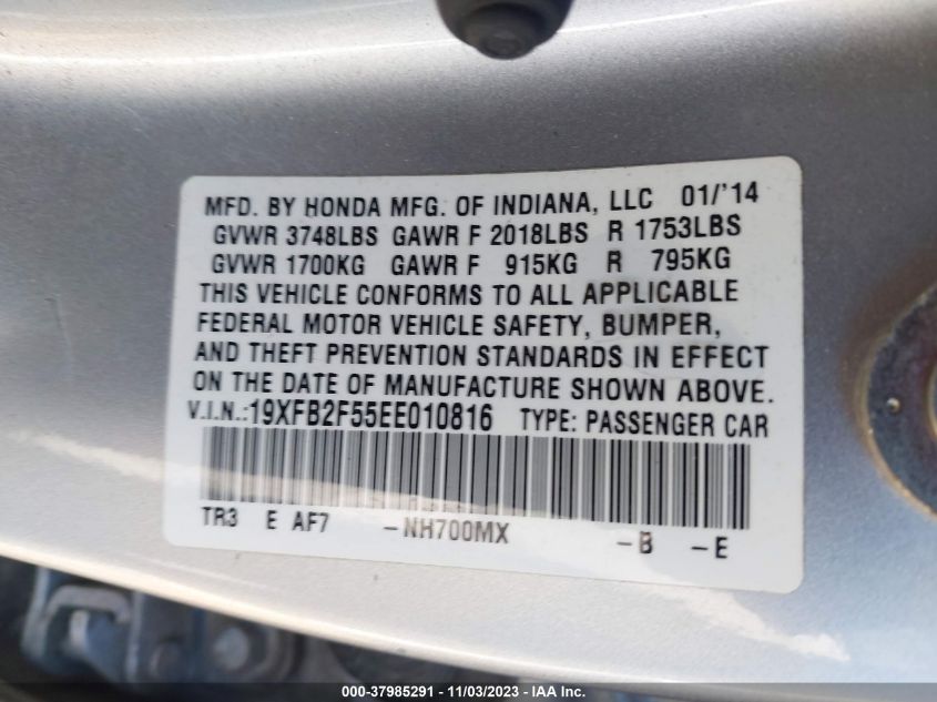 2014 HONDA CIVIC LX - 19XFB2F55EE010816