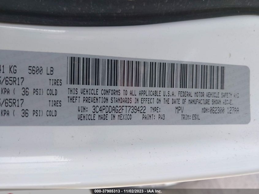 2015 DODGE JOURNEY SE - 3C4PDDAG2FT173942