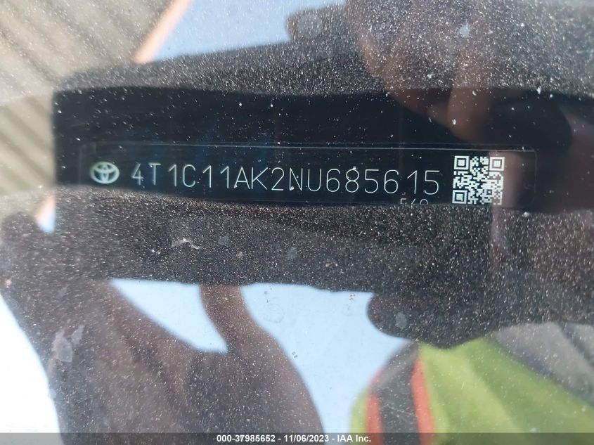 2022 TOYOTA CAMRY LE - 4T1C11AK2NU685615