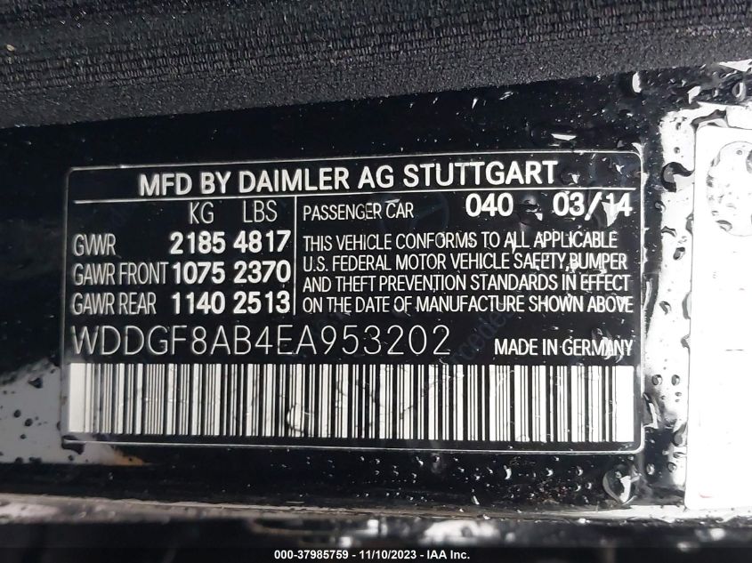 2014 MERCEDES-BENZ C 300 LUXURY 4MATIC - WDDGF8AB4EA953202