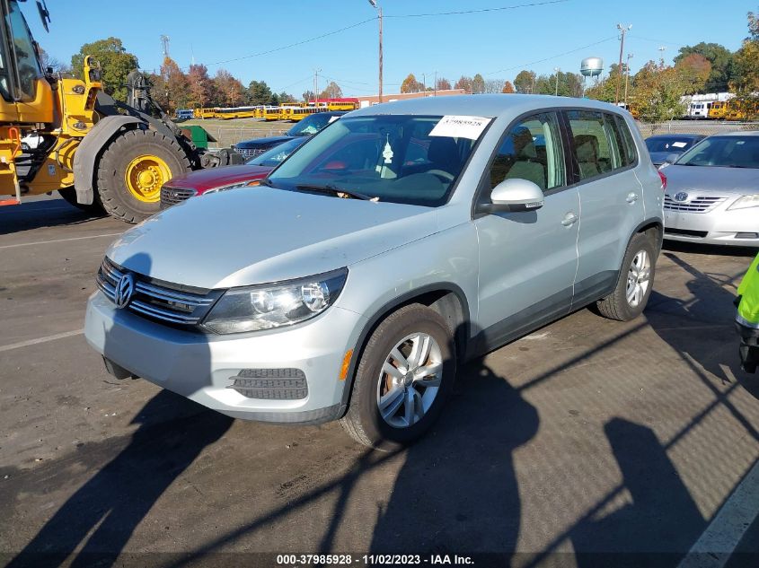 2013 VOLKSWAGEN TIGUAN S - WVGBV3AX6DW567738