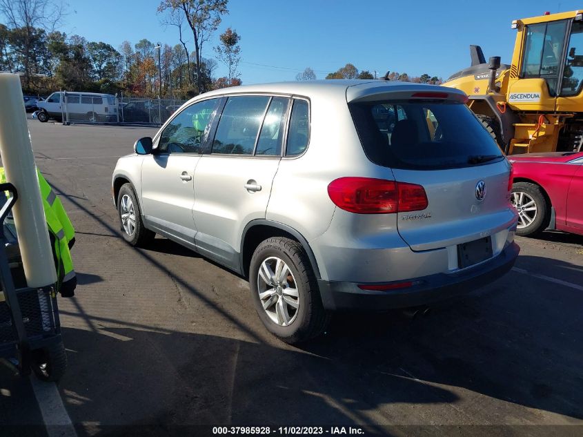 2013 VOLKSWAGEN TIGUAN S - WVGBV3AX6DW567738