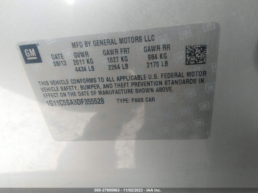 2013 CHEVROLET MALIBU 1LT - 1G11C5SA3DF355528