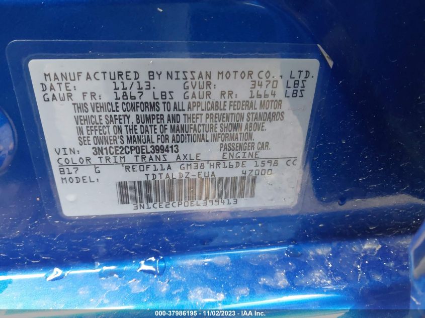 2014 NISSAN VERSA NOTE SV - 3N1CE2CP0EL399413