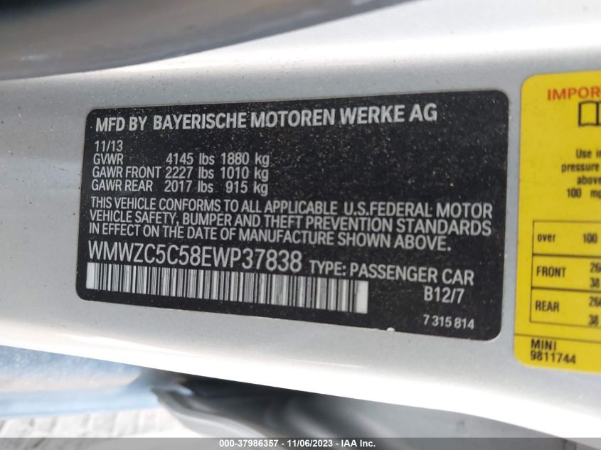 2014 MINI COUNTRYMAN COOPER S - WMWZC5C58EWP37838