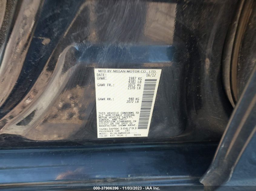 2013 NISSAN ALTIMA 3.5 S - 1N4BL3AP9DC106793