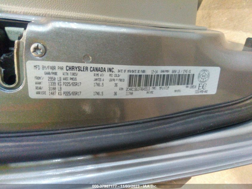 2015 CHRYSLER TOWN & COUNTRY TOURING - 2C4RC1BG1FR645513