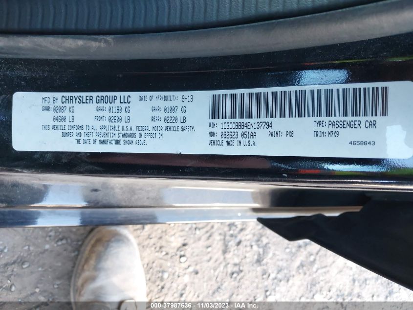 2014 CHRYSLER 200 TOURING - 1C3CCBBB4EN137794