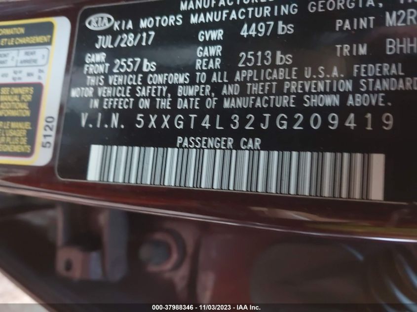 2018 KIA OPTIMA LX/S - 5XXGT4L32JG209419