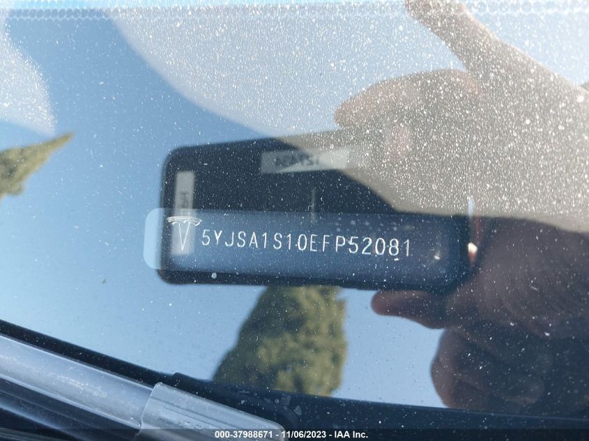 2014 TESLA MODEL S 60 KWH BATTERY - 5YJSA1S10EFP52081