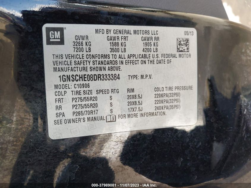 2013 CHEVROLET SUBURBAN LS - 1GNSCHE08DR333384