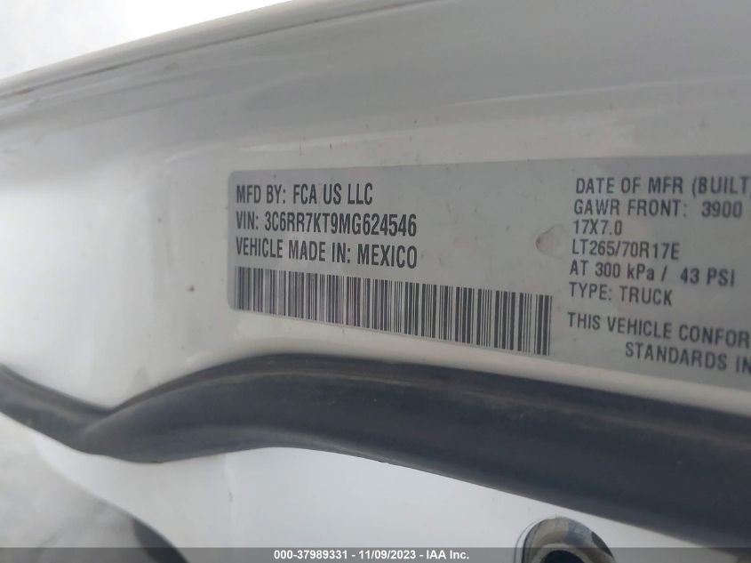 2021 RAM 1500 CLASSIC TRADESMAN  4X4 5'7" BOX - 3C6RR7KT9MG624546