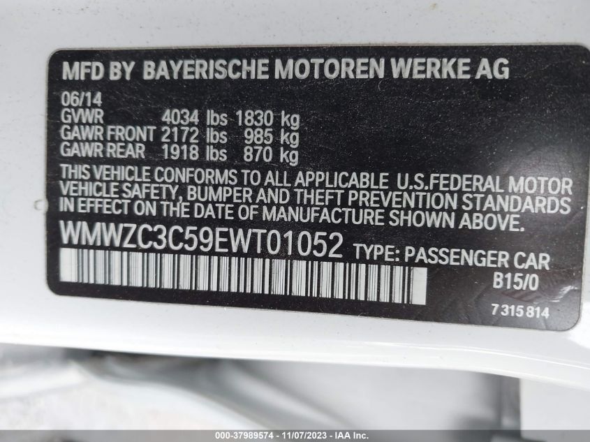 2014 MINI COUNTRYMAN COOPER S - WMWZC3C59EWT01052