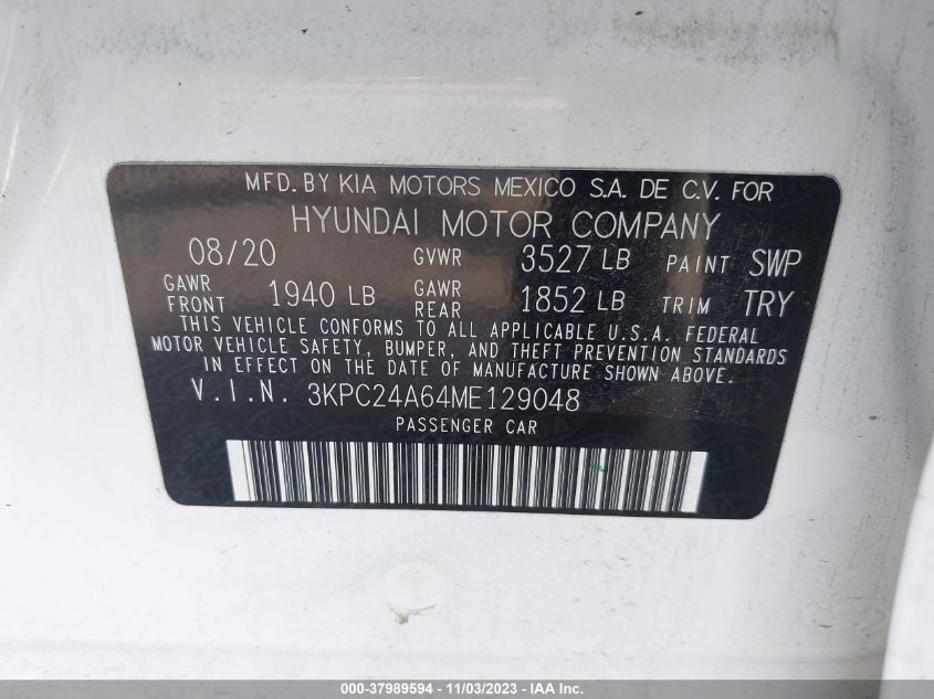 2021 HYUNDAI ACCENT SE/SEL - 3KPC24A64ME129048