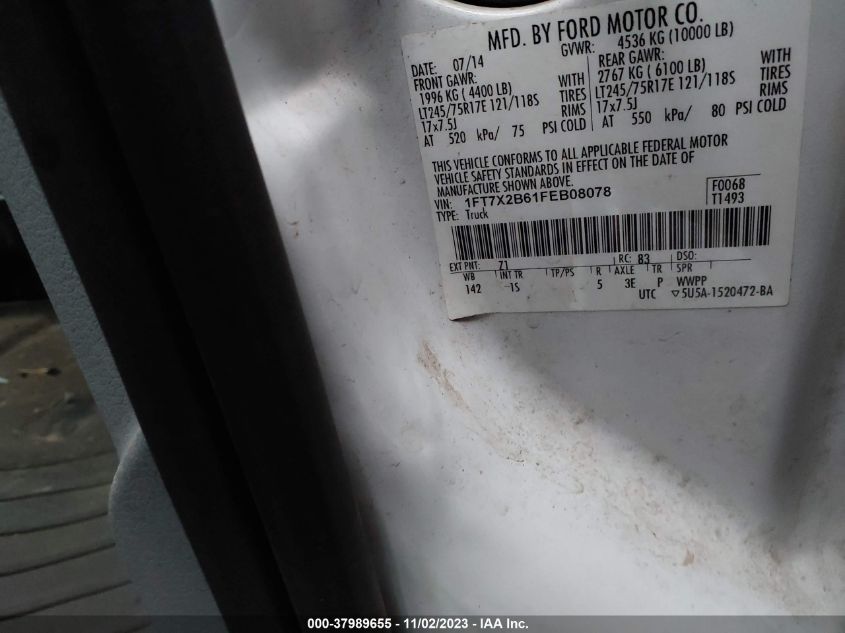 2015 FORD F-250 XL - 1FT7X2B61FEB08078