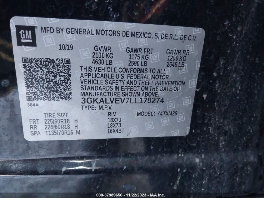 2020 GMC TERRAIN SLT - 3GKALVEV7LL179274