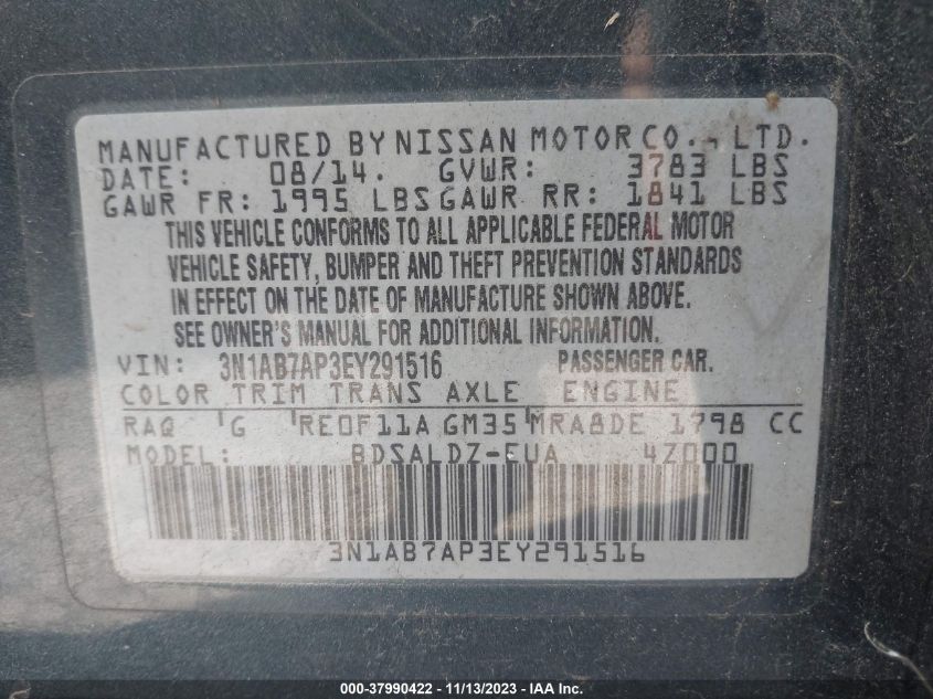 2014 NISSAN SENTRA SV - 3N1AB7AP3EY291516