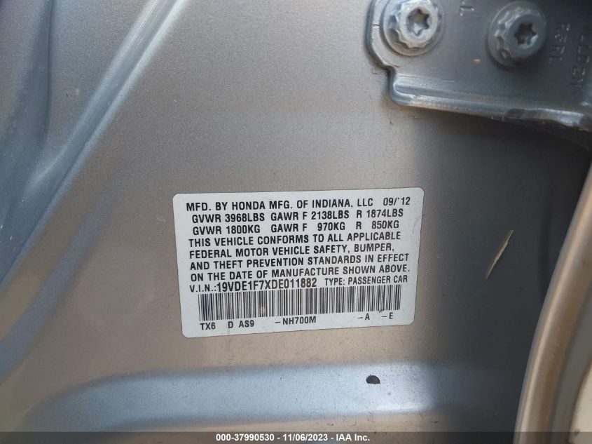 2013 ACURA ILX 20 TECH - 19VDE1F7XDE011882