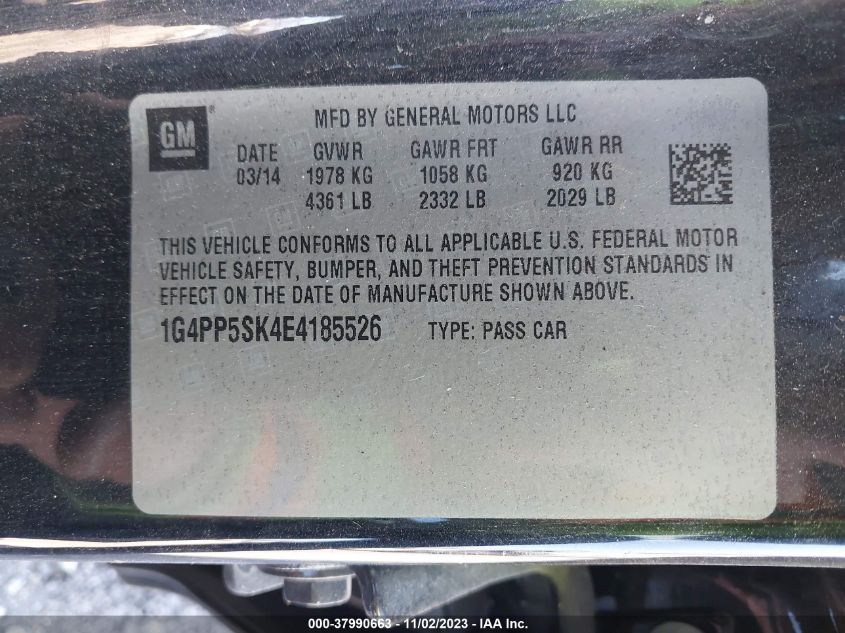 2014 BUICK VERANO - 1G4PP5SK4E4185526