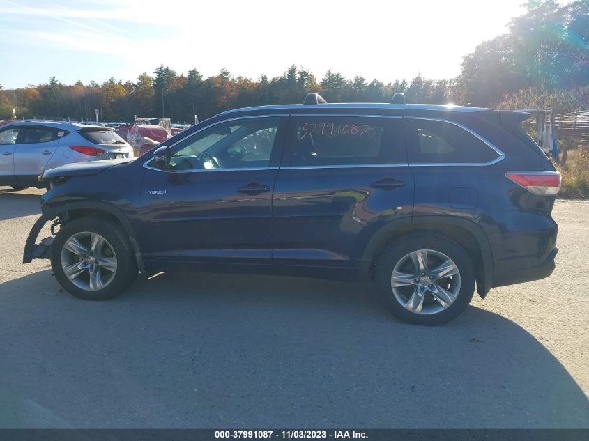 2014 TOYOTA HIGHLANDER HYBRID LIMITED 5TDDCRFH3ES005191