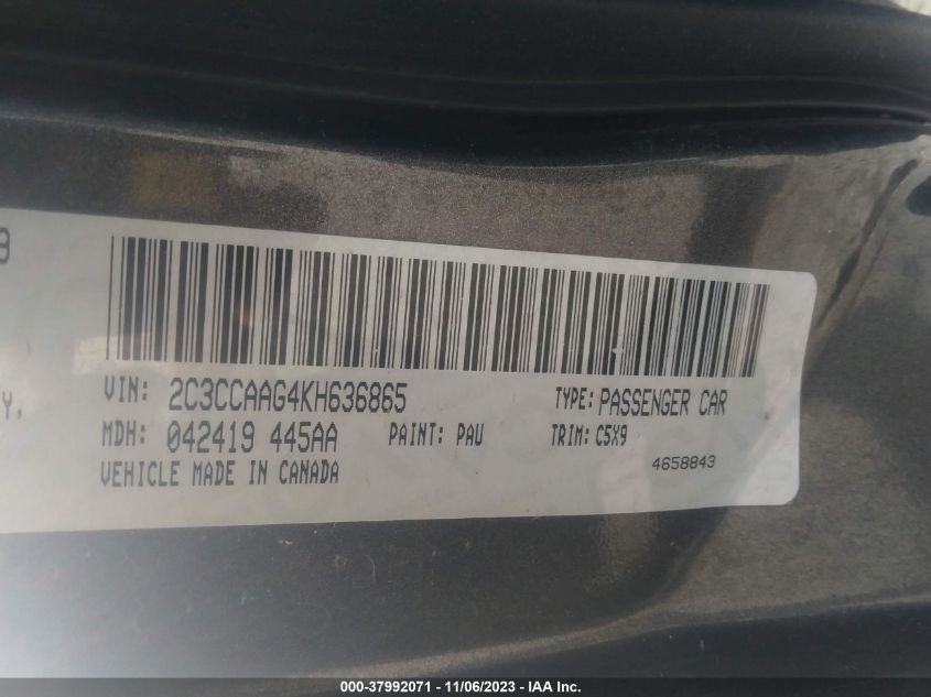 2019 CHRYSLER 300 TOURING - 2C3CCAAG4KH636865