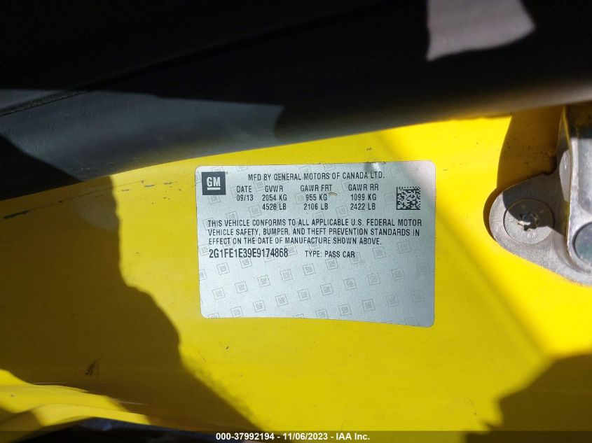 2014 CHEVROLET CAMARO 1LS - 2G1FE1E39E9174868
