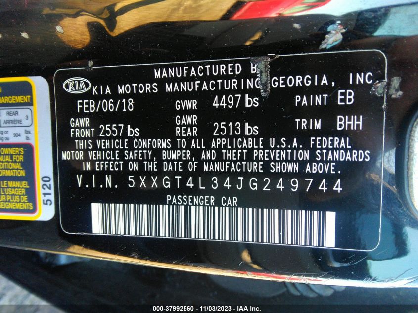 2018 KIA OPTIMA LX - 5XXGT4L34JG249744