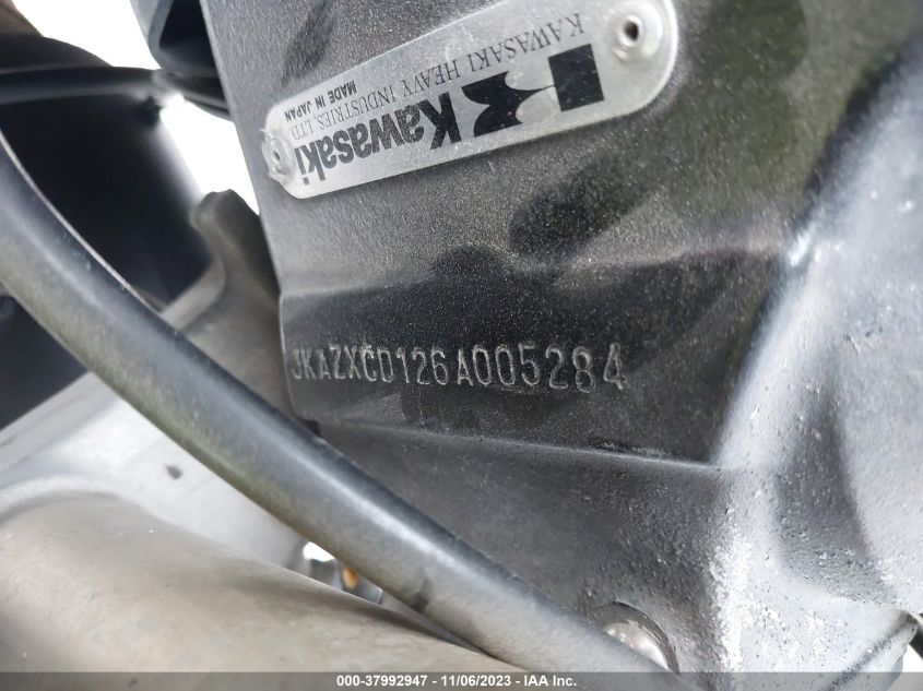 2006 KAWASAKI ZX1000 D6F JKAZXCD126A005284