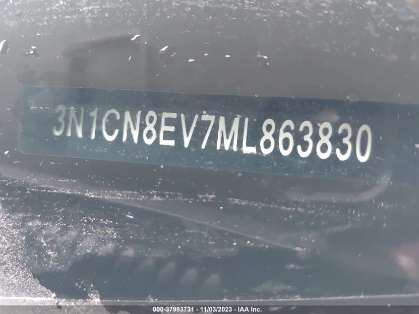 2021 NISSAN VERSA SV - 3N1CN8EV7ML863830