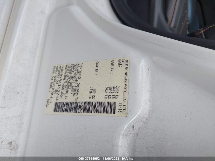 2019 NISSAN ALTIMA 2.5 SR - 1N4BL4CW7KC152744