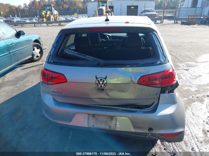2015 VOLKSWAGEN GOLF TDI S 4-DOOR - 3VW2A7AU7FM047688