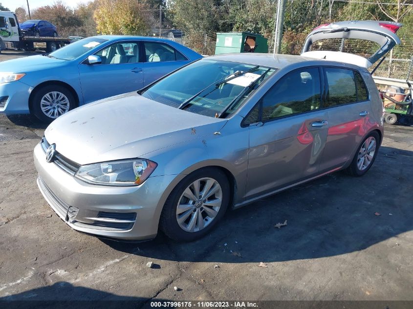 2015 VOLKSWAGEN GOLF TDI S 4-DOOR - 3VW2A7AU7FM047688