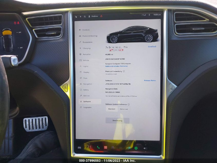 2016 TESLA MODEL S 90D/P100D/P85D/P90D - 5YJSA1E48GF142180