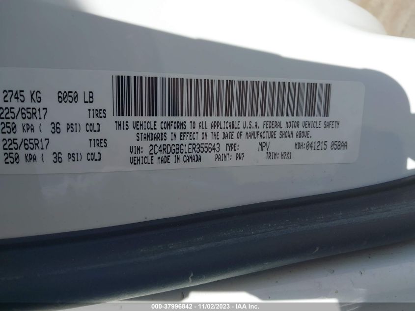 2014 DODGE GRAND CARAVAN AVP/SE - 2C4RDGBG1ER355643