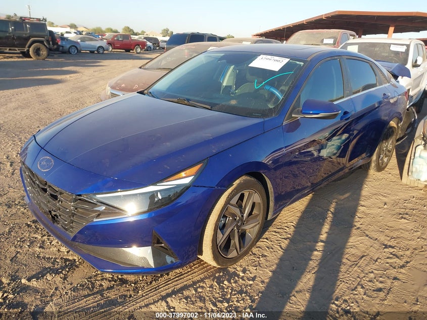 VIN 5NPLP4AG8NH067595 2022 HYUNDAI ELANTRA LIMITED