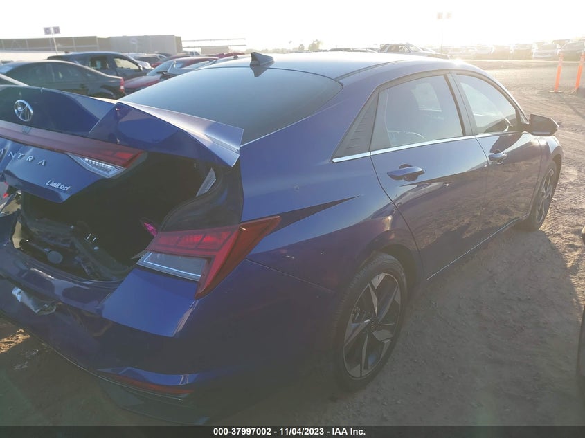 VIN 5NPLP4AG8NH067595 2022 HYUNDAI ELANTRA LIMITED
